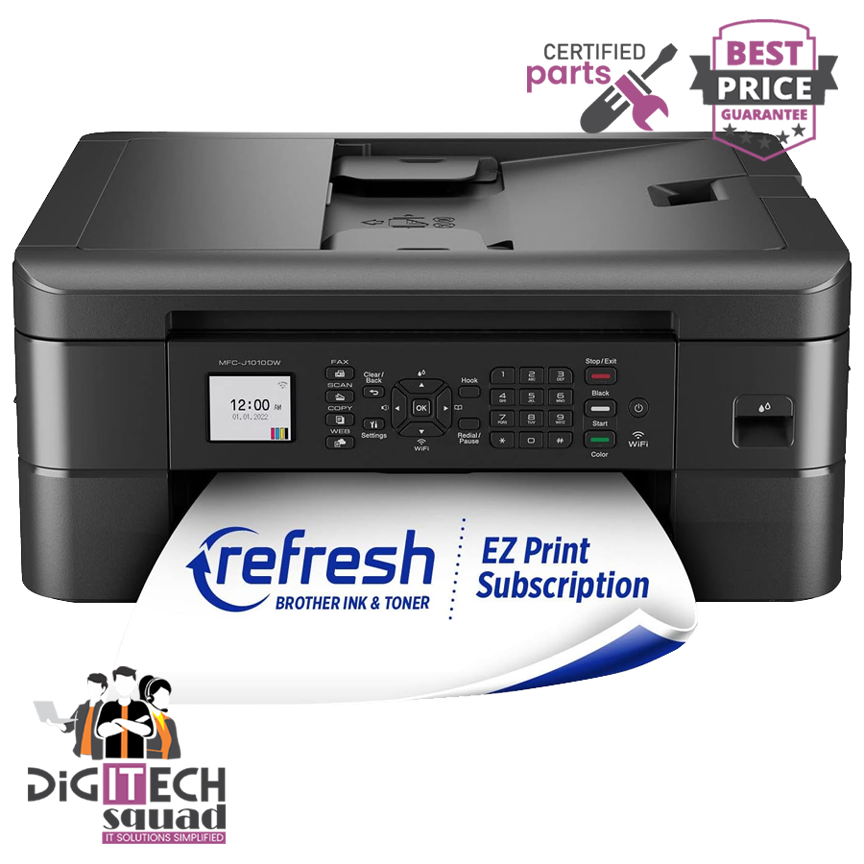 Refurbished MFC-J1010DW Wireless Inkjet All-in-One Color Printer With Refresh EZ Print Eligibility