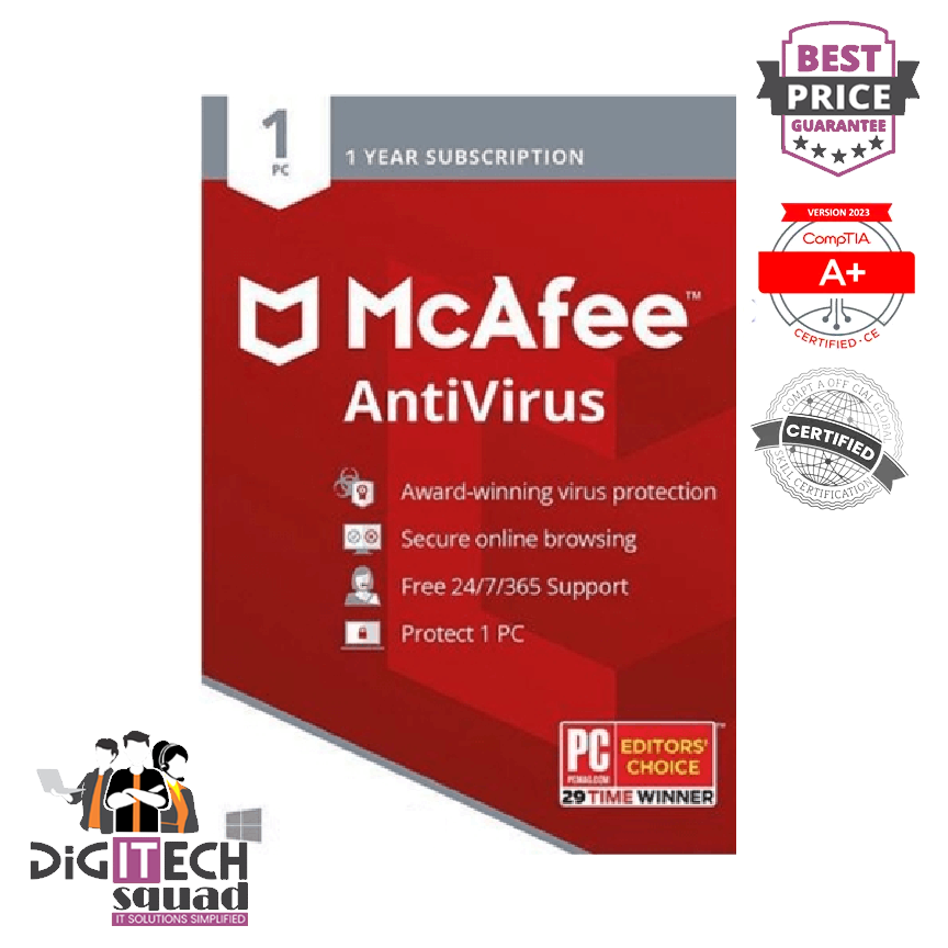 McAfee AntiVirus - 1-Year / 1-PC - TSS