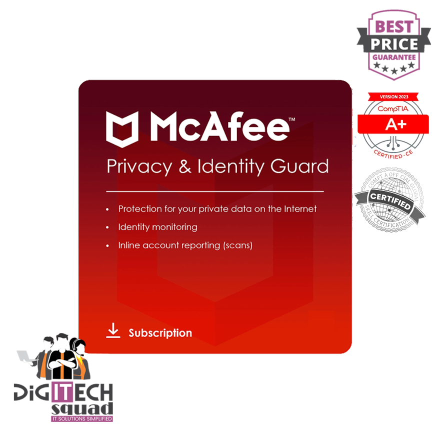 McAfee Privacy & Identity Guard - 1-Year / 1-Device - Europe/UK