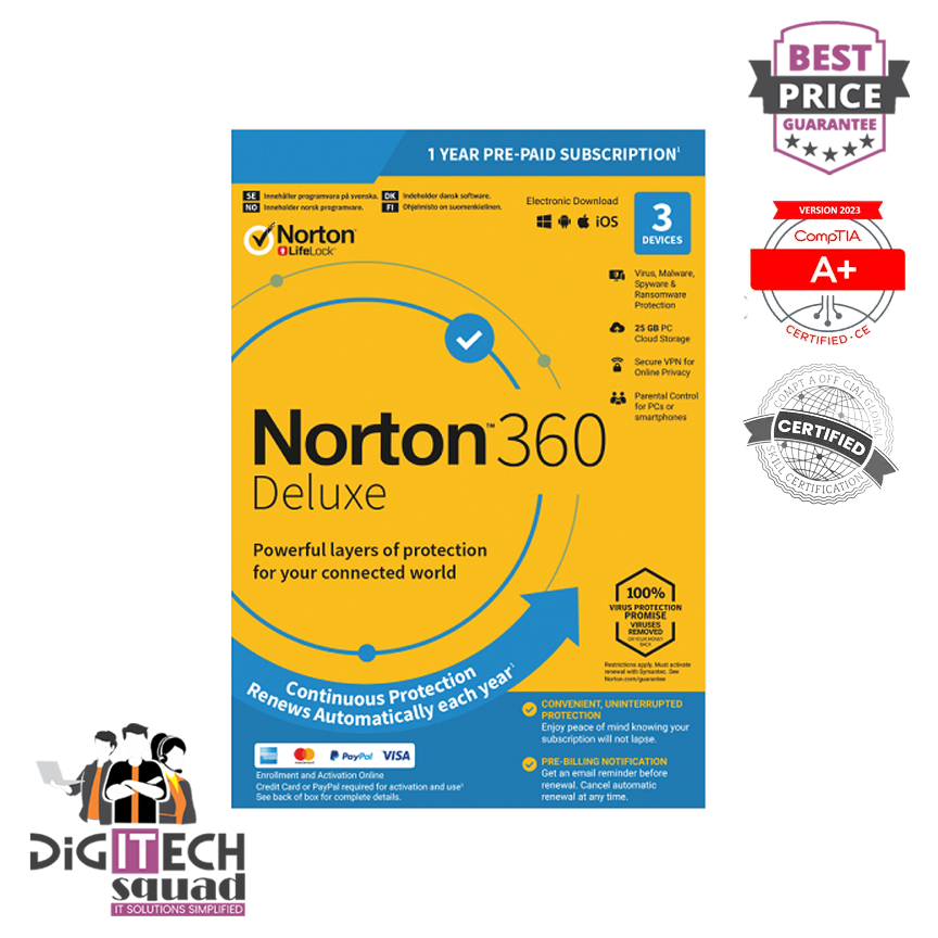 Norton 360 Deluxe - 1-Year / 3-Device - UK/Europe