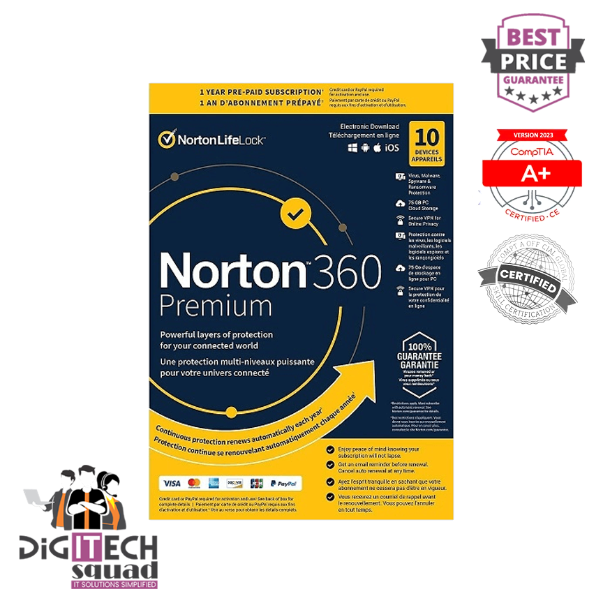 Norton 360 Premium - 1-Year / 10-Device - USA/Canada