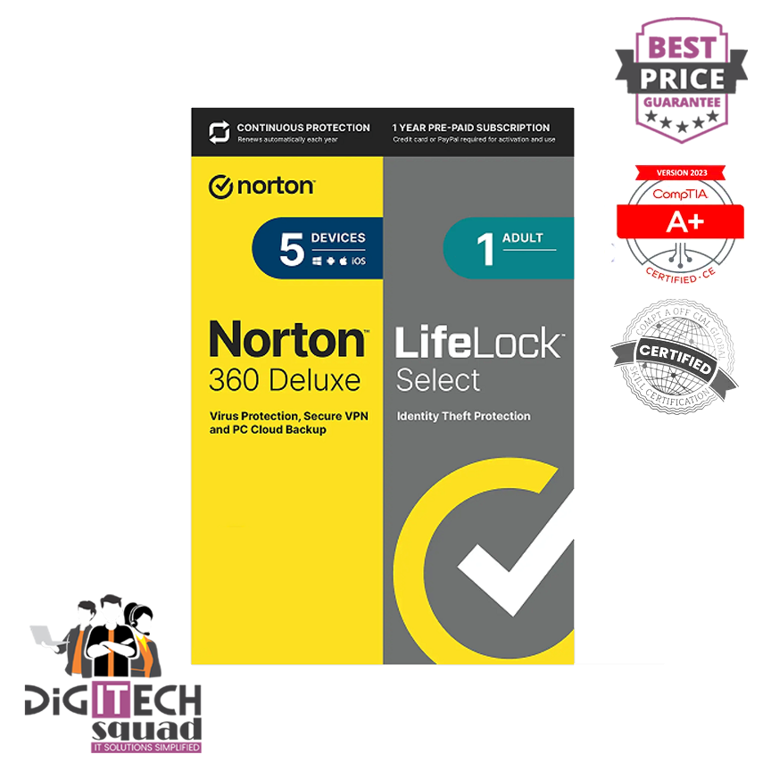 Norton 360 Deluxe with LifeLock Select - 1-Year / 5-Device - USA/Canada