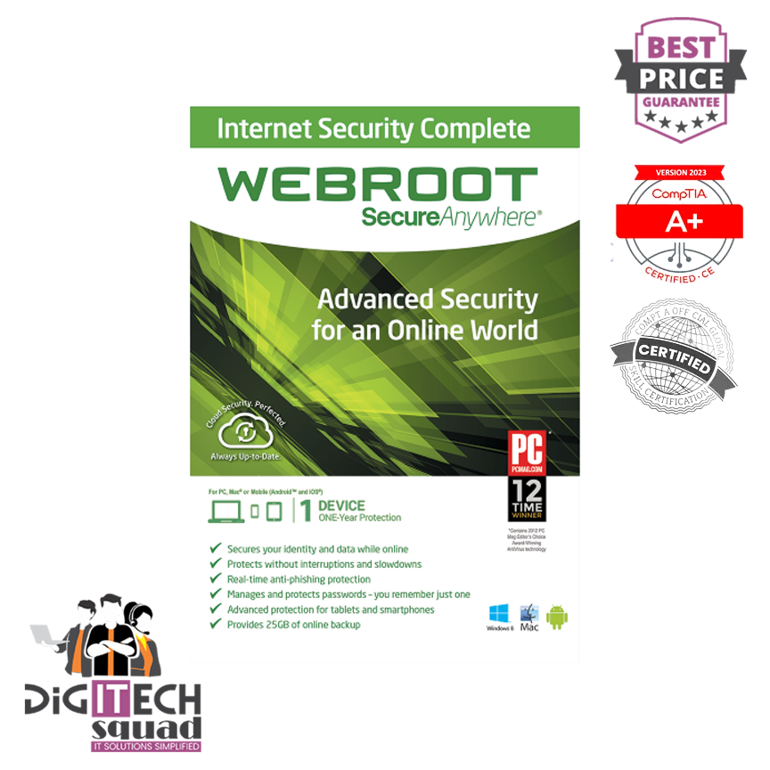 Webroot SecureAnywhere Internet Security Complete - 1-Year / 1-Device