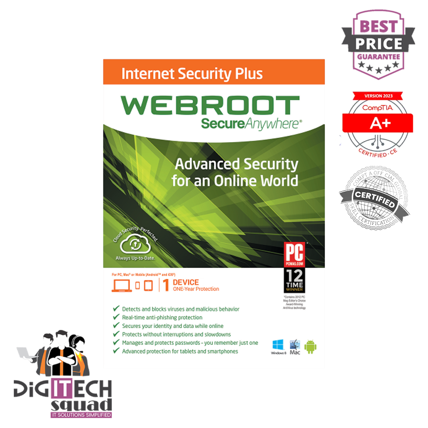 Webroot SecureAnywhere Internet Security Plus - 1-Year / 1-Device